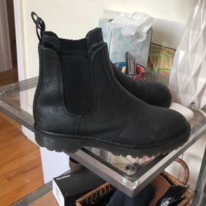 Black pebble leather Dr. Martens Chelsea boots